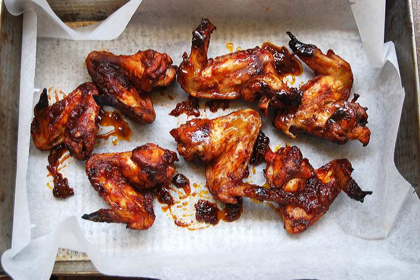 Oven Barbecued Chicken Wings